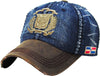 Vintage Adjustable Cap Shield Dominican Republic (Escudo Dominicano)_Blue_Gold