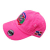 Vintage Adjustable Dominican Shield Hats_Neon_Pink_Hat