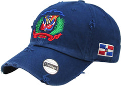 Vintage Adjustable Dominican Shield Hats_2_Navy_Hats