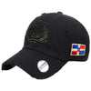 Vintage Adjustable Dominican Shield Hats_White_Full_Color_Camo_Full_Color_Hats_1_Black-Black_Hats_1