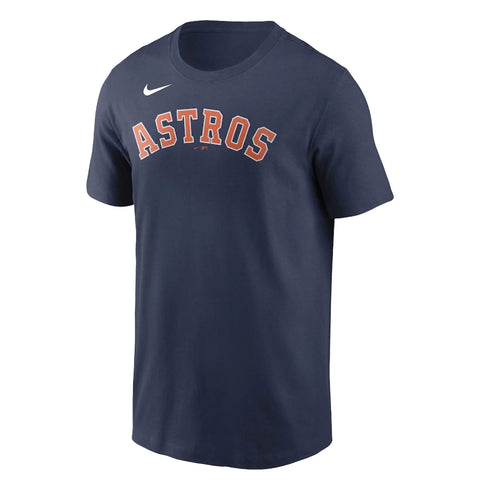 Nike Houston Astros Men's Swoosh Wordmark T-Shirt - Navy