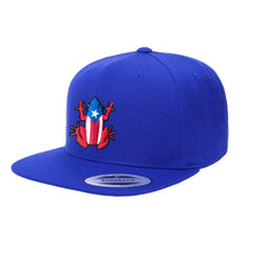 Puerto Rico SnapBack Royal Blue hat with Coqui Logo