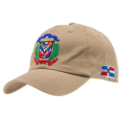 Escudo Republica Dominicana - Dominican Shield Khaki/Full Color Dad Hat