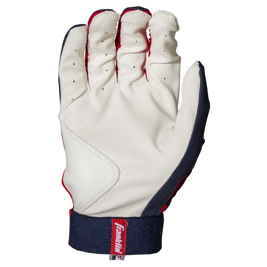 Franklin Adult Digitek MLB Batting Gloves White Navy Red Digi