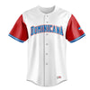 Dominicana Full Button Sublimated Jersey White/Red