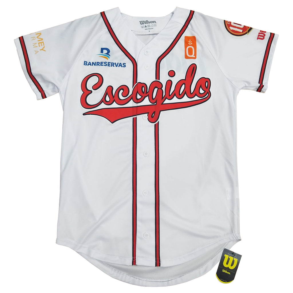 Dominican Baseball Team - Escogido - Hall of Fame Jersey (Small, Cream- BigPapi)