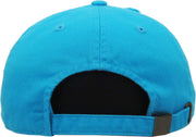 De lo mio embroidered  Logo Vintage Hats (Neon Blue-Full Color)