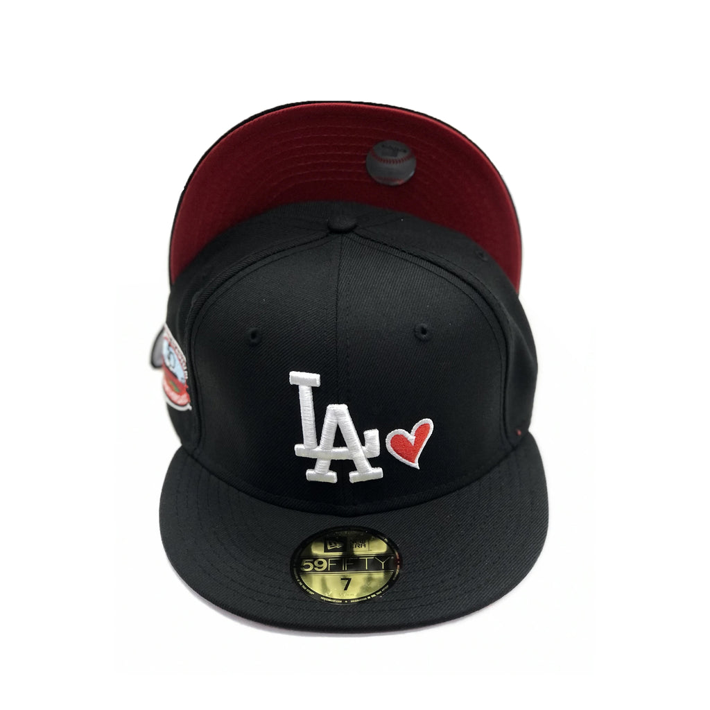 Los Angeles Dodgers Red Brim Fifted Hat – Peligro Sports